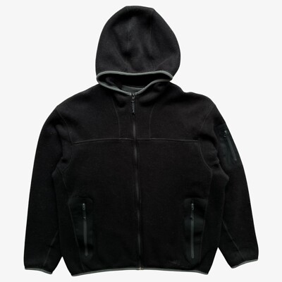 Vintage Y2K Herren Arc'teryx Covert Polartec schwarz Kapuze Fleecejacke, Gorpcore