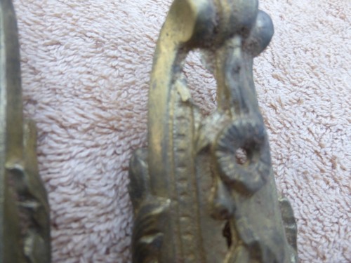 4 Vintage Antique Victorian Cast Brass Furniture Ormolus Hardware Roccoco 91923 - Picture 4 of 7