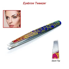 Professional Eyebrow Tweezers Women Hair Removal Slanted Tip Makeup Beauty