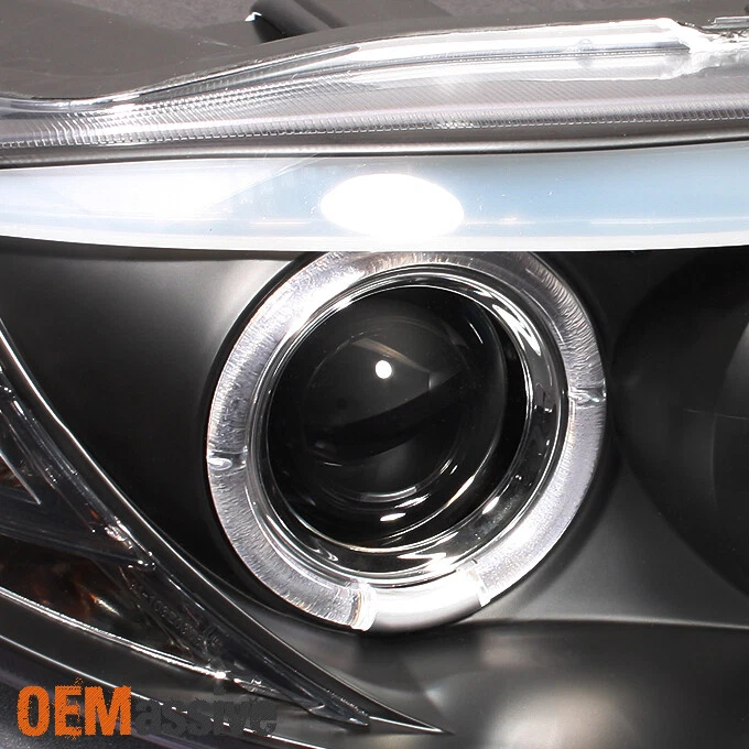 Par de faros LED proyectores doble halo bisel negro para BMW Z4 E85 03-08 cupé Foto 4 de 4