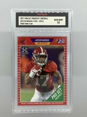 2021 LEAF PRO SET - JAYLEN WADDLE XRC #PS4 - ROOKIE FOOTBALL CARD - GEM MINT 10