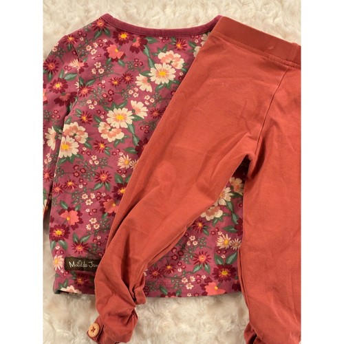 Matilda Jane Zip Hoodie Floral Ruffle Sleeve Top Button Leggings LOT 2 EUC - Picture 20 of 24