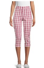 Time and Tru Women's Capri Pants Rosiest Rouge Size 14