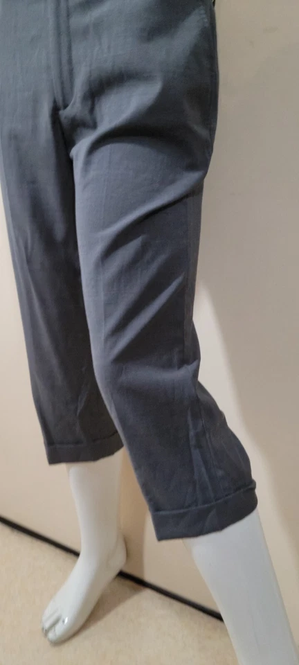 Serge Blanco W 34 Taille 44 pantalon court habillé gris homme laine mélangée - Photo 2/4