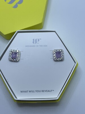 Bomb Party Earrings ~Open Roads Ahead~Purple Kunzite On Rhodium  RBP5551