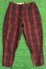 Vintage 40  s Woolrich Wool Plaid Hunting Pants Breeches - Size 34