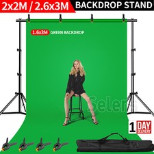 2m/ 3m Heavy Duty Backdrop Stand Kit Green Screen Photography Background Studio