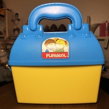 Vintage Playskool Play Pretend Doctors Nurses Case Baby Retro Toy Props 1990 