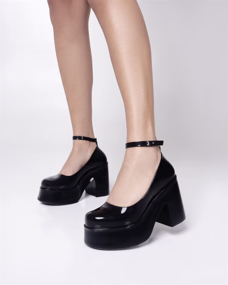 Doll Melissa Shoes Platform Melissa PVC Slide Ankle Strap Platform
