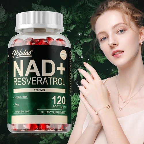 NAD + Resveratrol - mit Phosphatidylcholin - Unterstützung der Zellenergie, Anti Aging