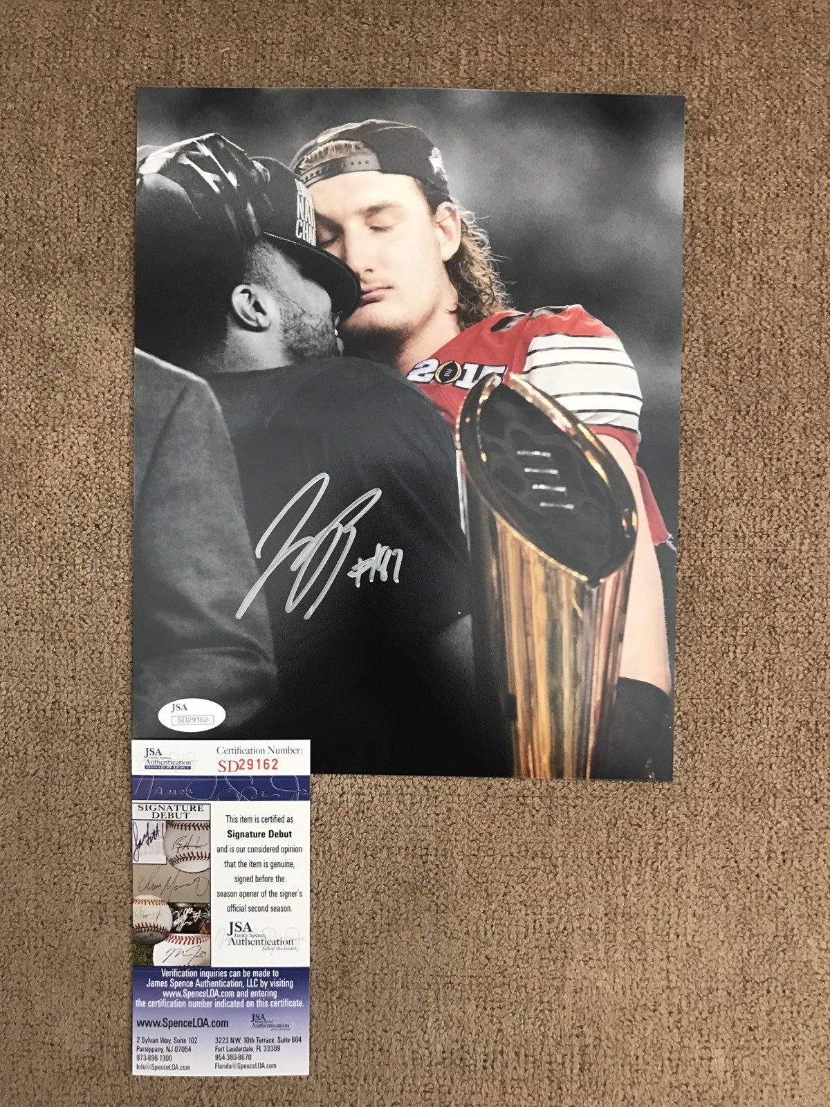 Joey Bosa Autographed Signed Ohio State Buckeyes 8 X 10 Photo "National CHAMPS" JSA Authenticated SD29162 