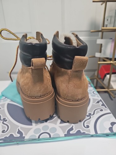 Marc Jacobs Crosby Round Toe Leather Platform Hiking Boots Size 7.5 M. - Picture 2 of 6
