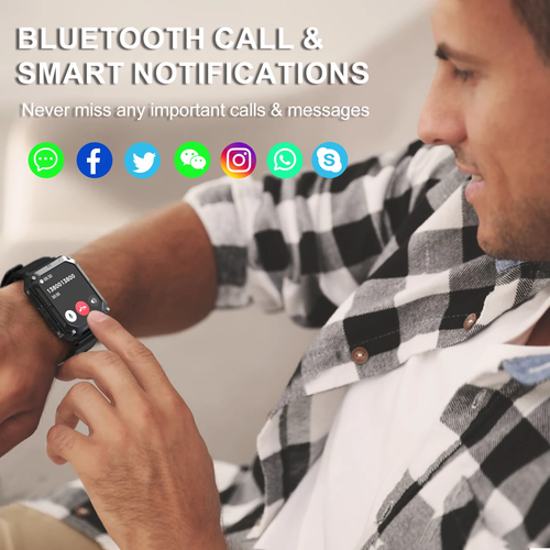 New C20 Pro Smart Watch Men Voice Assistant BT Wireless Call Business Outdoor Sp - Photo 5 sur 12