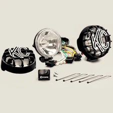 KC HiLiTES 490 2 White Halogen 4" Off Road Lights Pair Kit System Spread Beam