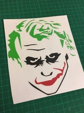 JOKER FACE STICKERS DECALS Helmet Motorbike Bumper Car Gloss Black Red Green