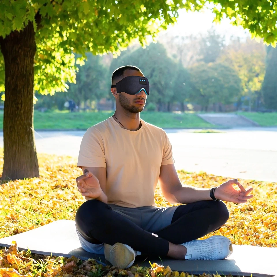 Laser Sleep Mask w/ Bluetooth Headphones, 3D Contour, Memory Foam, 10Hr Playtime - image 2 of 4
