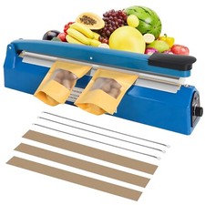 12”/30cm Metal Impulse Sealer Plastic Bag Heat Seal Sealing Machine - Blue