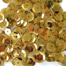 Sequins Gold  1 5mm Round Cup 1,000 or 12,500 pieces Loose High Quality