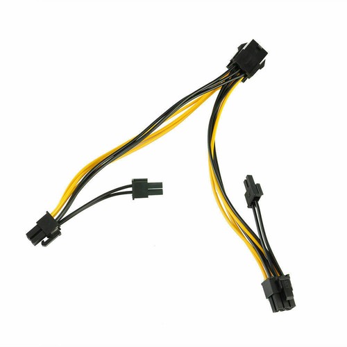 PCI-E 8-pin to 2x 6+2-pin (8 pin) Power Splitter Cable PCIE PCI Express Connecto - Picture 3 of 8