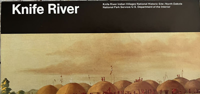 1989 KNIFE RIVER INDIAN VILLAGES  NATIONAL PARK SERVICE UNIGRID BROCHURE Map OOP