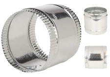 18 in. Flexible Duct and Sheet Connector Splice Collar Coupling Galvanized Steel