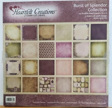 Heartfelt Creations "Burst of Splendor" 12 x 12 Paper - RARE - Retired