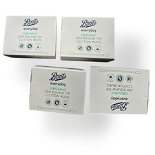4er Pack Stiefel Bio Rundspitze Wattestäbchen je 200