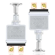 2x Push Pull Toggle Switch 6-28V DC 75 Amp 2 Position Spst for Auto Trucks C622