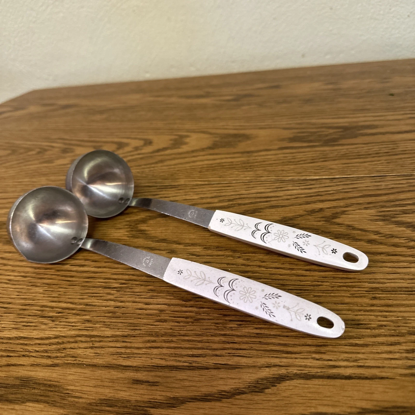 Vintage Flint Arrow Stainless Steal Ladle Soup Sauce Harvest Wheat Set Of 2 ` 9"