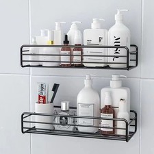 1/2Pc Self Adhesive Shower Shelf Bathroom Shower Caddy Rack Storage Organiser UK