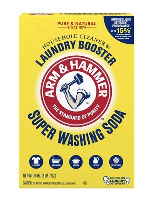 Arm & Hammer Super Washing Soda Laundry Booster Powder 55 oz Fragrance-Free