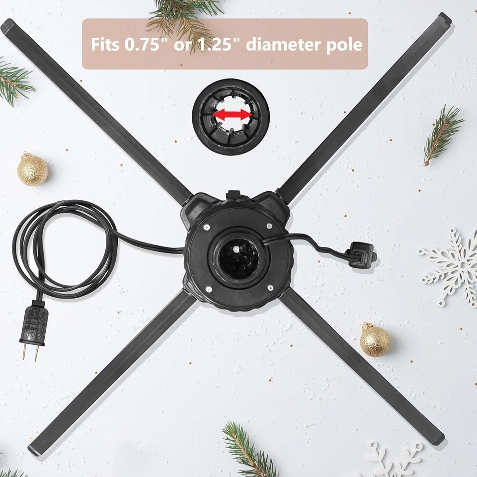 360 Degree Rotating Christmas Tree Stand, Revolving Artificial Tree Base for Tre - Image 2 of 4