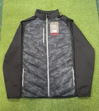 Sunderland Golf Davos Padded Jacket Black Camo / Gunmetal Size XL