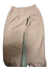 Mango MNG Women’s High Waisted Pleated Tailored Trousers Pants Blush size L