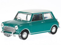 Mini Cooper S 1967 GrüN Dach Weiss Modellauto In Vitrine Hachette 1:43