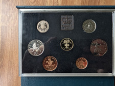 1985 Royal Mint UK Proof Coin Collection 7 Coin Set with Case & Certificate