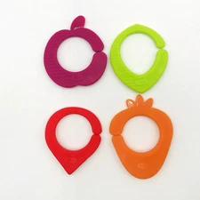Tiny Love Activity Center Replacement Toy Rings Apple Strawberry  4-in-1