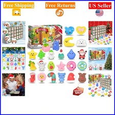 Christmas 2025 Advent Calendar for Kids, 24 Mochi Squishy Toys, Multicolor