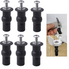 nuoshen 6 Pack Toilet Seat Screws, Hinges, Rubber Top Nuts, Fixings, 6 PCS