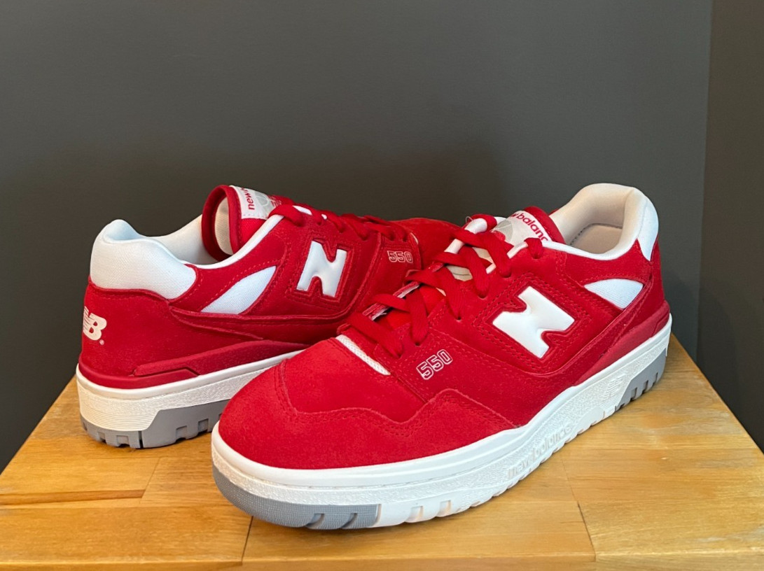 New Balance Red White 550 Sneakers &lpar;BB550VND US Men 8&period;5&comma; 9 &lpar;Women 10&comma; 10&period;5&rpar; NWOB