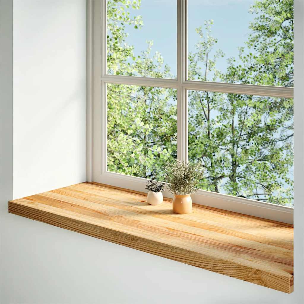 Davanzali in Legno Massello di Rovere 110x40x2 cm - 2 Pezzi Marrone Chiaro - 1