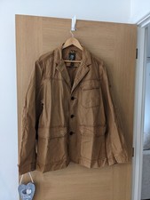 Timberland Tan Cotton Canvas Utility Chore Mens Button Up Jacket Size L