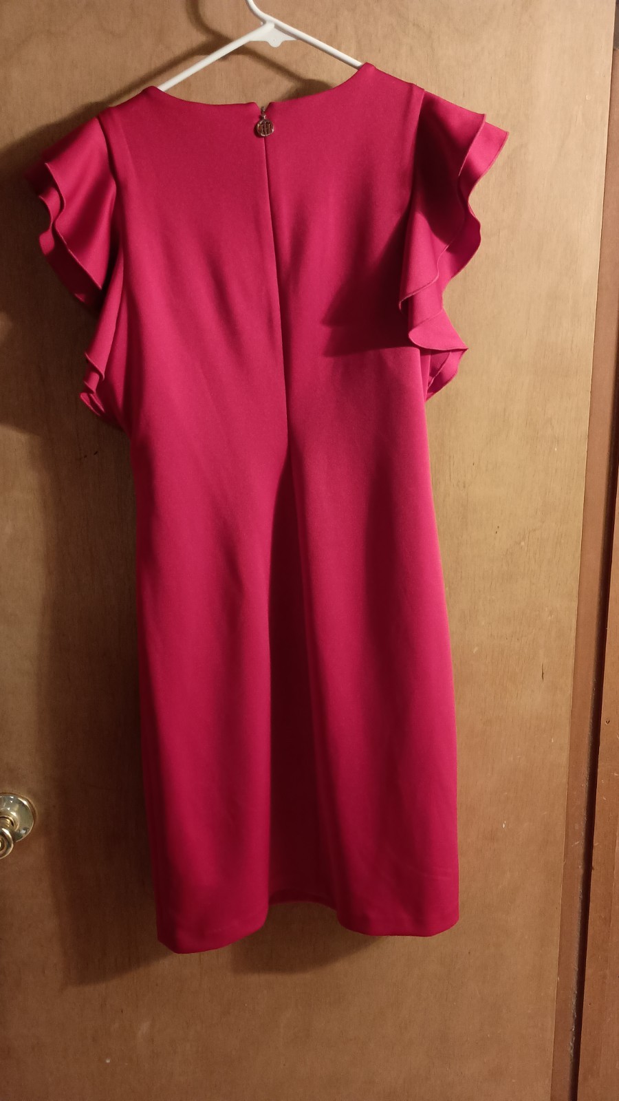 Women's Tommy Hilfiger Red Dress Size 10 NWT Flutter Sleave thumbnail 4