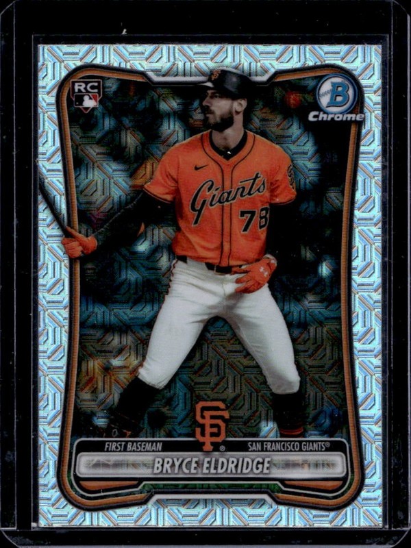 2026 Bowman Mega Box Bryce Eldridge Chrome RC Mojo Refractor Rookie #58 Giants