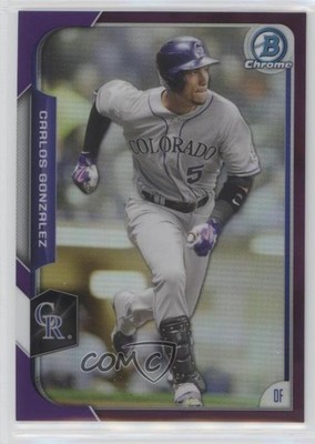 2015 Bowman Chrome Purple Refractor 24/250 Carlos Gonzalez #27 0l2