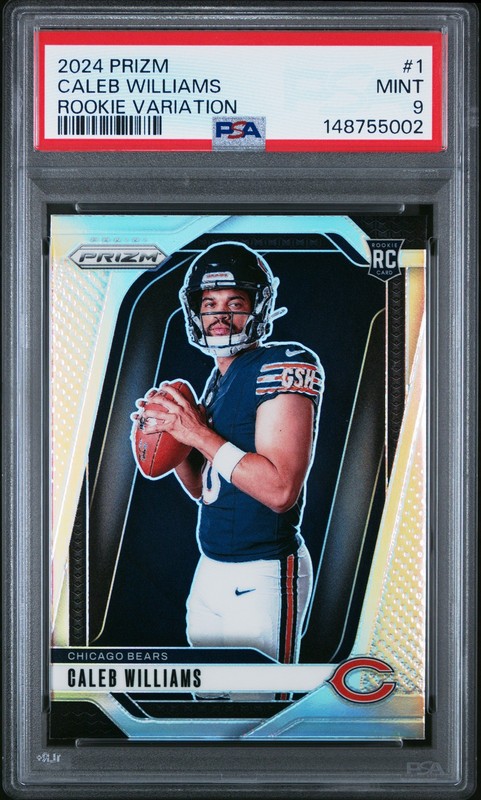 Caleb Williams 2024 Panini Prizm Rookie Variation Silver #1 PSA 9 RC