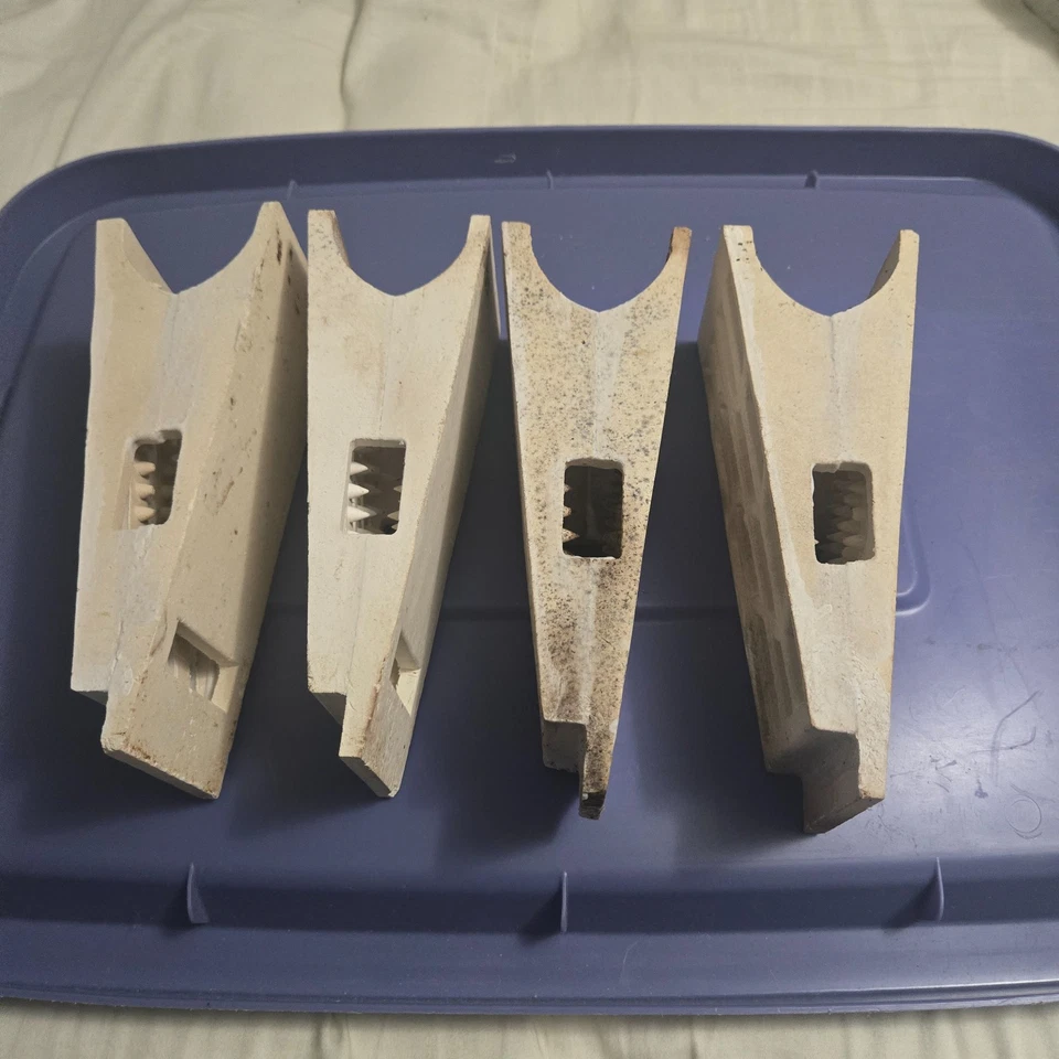 Calentador radiante de cerámica decorativo vintage inserto de ladrillo 8" King Art Deco Foto 3 de 4