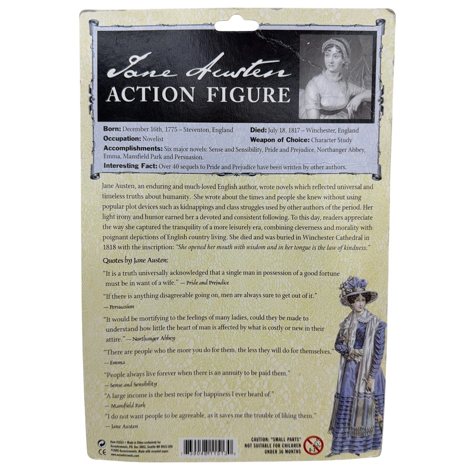 Figura de acción Accoutrements Jane Austen con escritorio y pluma  Foto 2 de 4