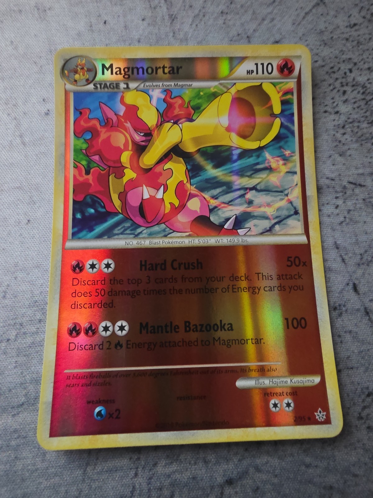 Magmortar Unleashed Reverse Holo Rare Card #2/95