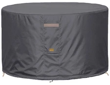 Waterproof Heavy Duty Fire Pit Cover for 32-34" Round Fire Pits - Dark Grey